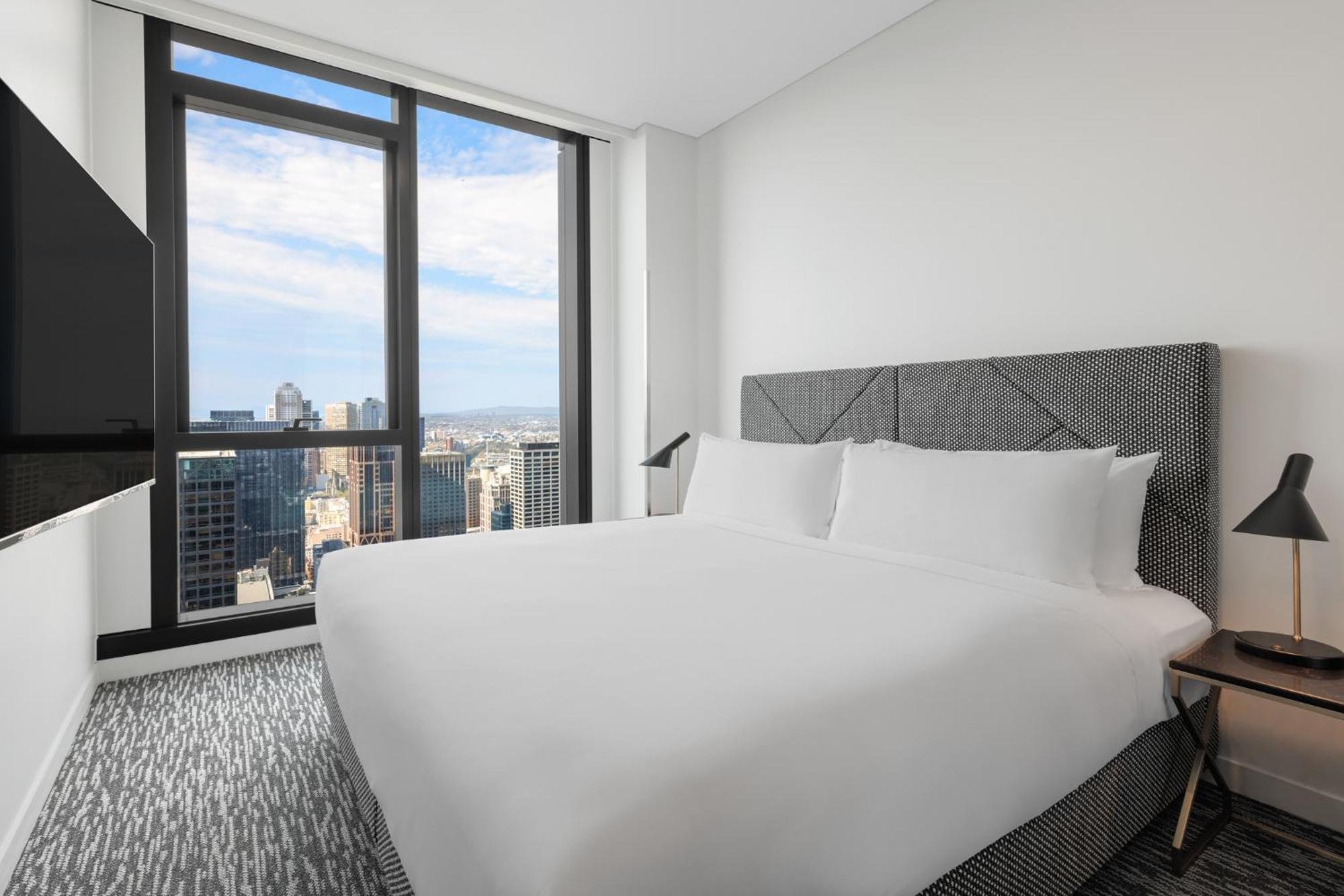 Meriton Suites ملبورن المظهر الخارجي الصورة A bedroom at the hotel