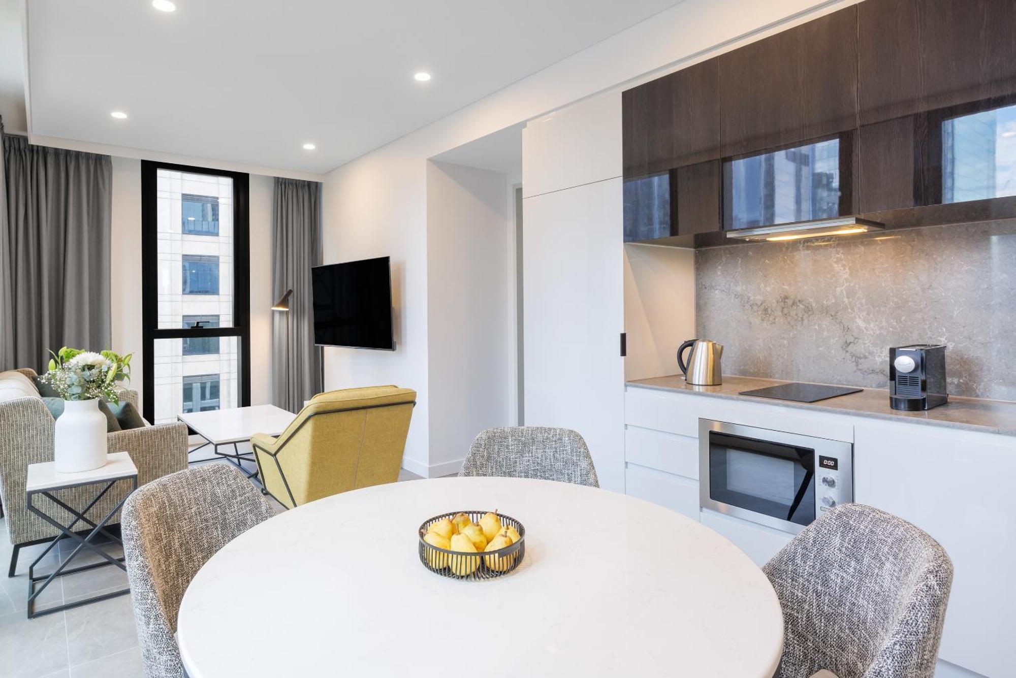 Meriton Suites ملبورن المظهر الخارجي الصورة A typical apartment interior