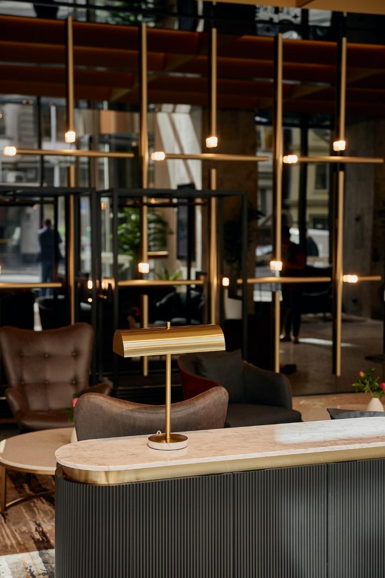 Meriton Suites ملبورن المظهر الخارجي الصورة The interior of the lounge